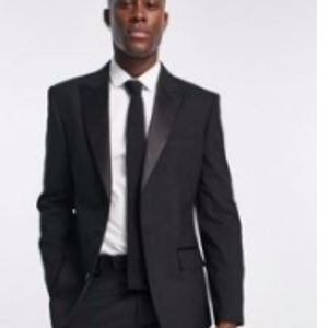 ASOS DESIGN Slim Tuxedo Jacket in Black